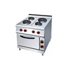 Restaurant Electric Cooking Range With 4 Round Hot Plate And Oven/Chinese Cooking Range