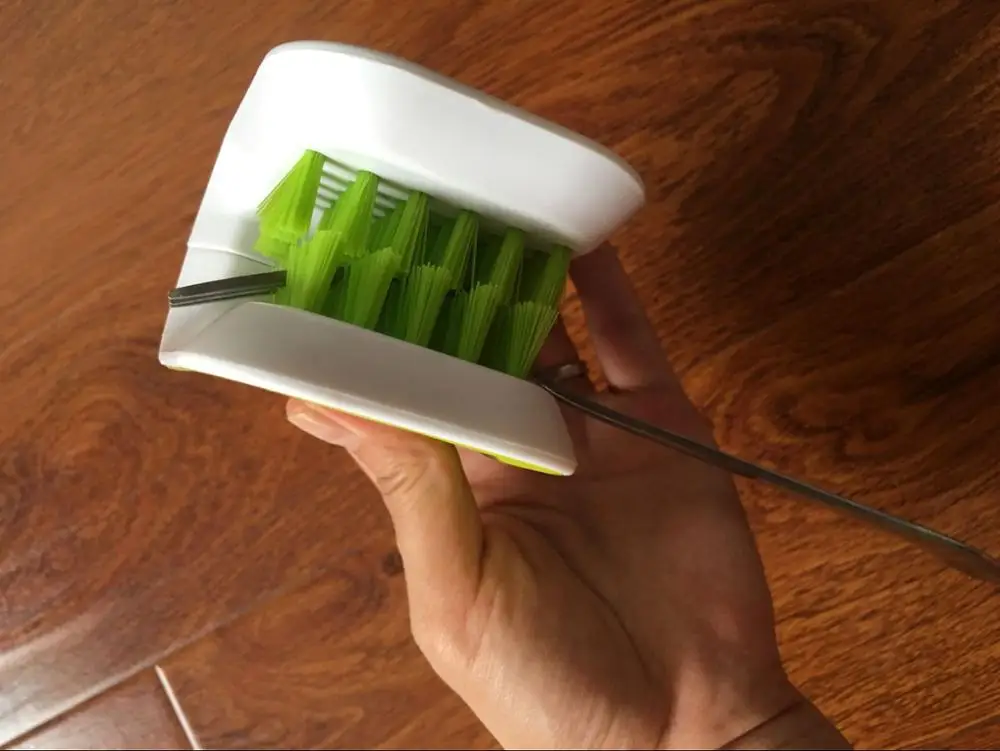 Kitchen Knife And Fork Cleaning Brush,Nonslip Cutlery Cleaner Bristle Scrub Chopsticks Spoon
