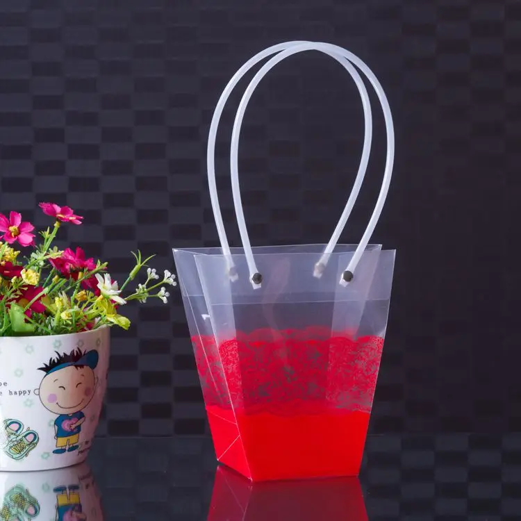 Clear Pp Plastic Flower Bag Fresh Flowers Sleeve Packaging Bags With