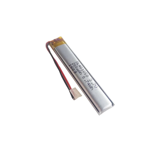 
Long cycle life li-po battery 401058 0.74wh 3.7v 200mah lithium polymer battery for facemaster 