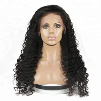 

Wholesale deep wave full lace wig brazilian human hair pelucas