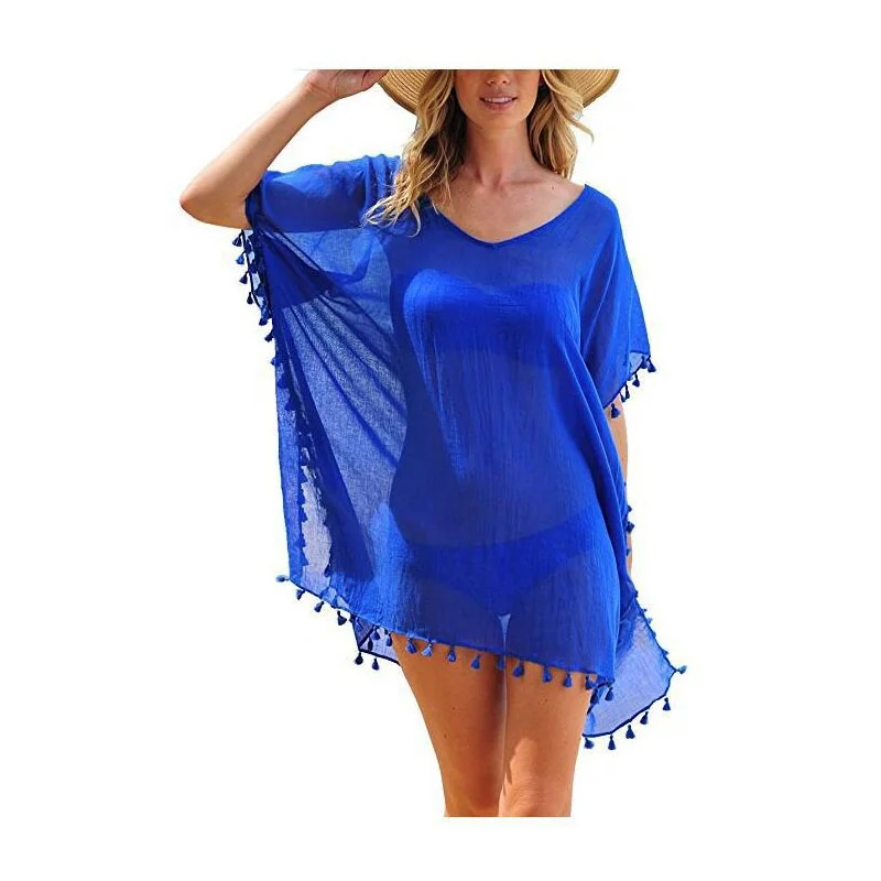 

Women Summer Beachwear Swimwear Bikini Beach Wear Cover Up Tassel Dress
