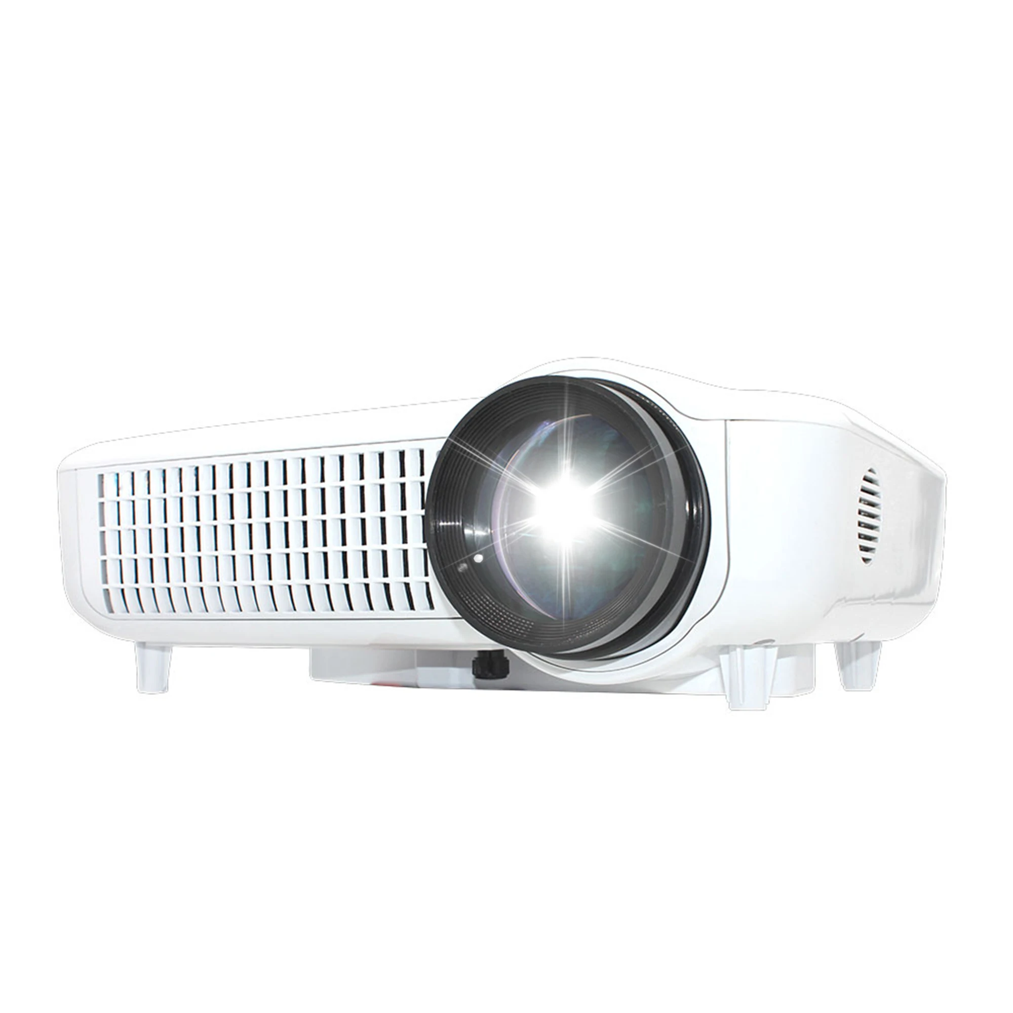 

High Contrast Mini Multimedia 4K Andoraid Projector, White/black