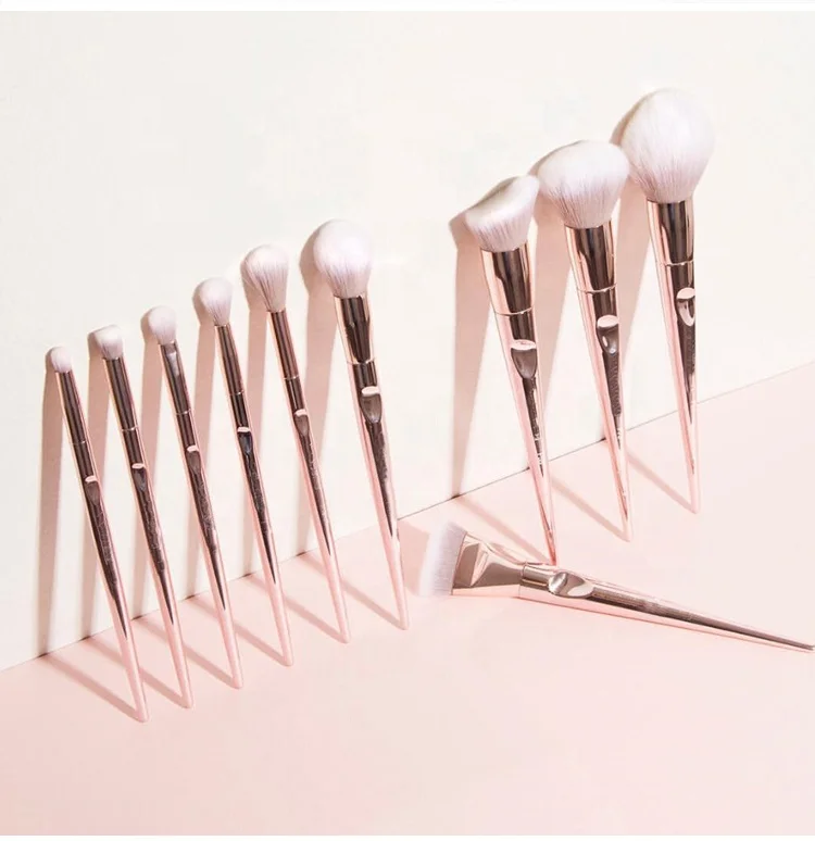 

Amazon hot selling classical design 10 piece makeup brush set, Pink