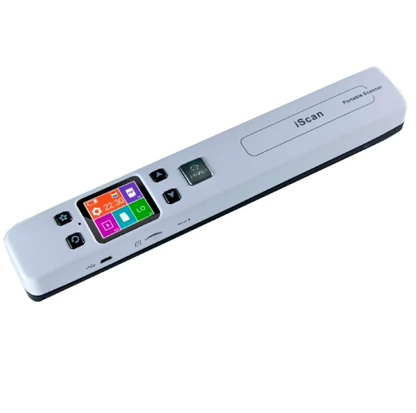 

High Speed Portable Scanner A4 Size Document Scanner 1050DPI JPG/PDF Support 32G TF Card Mini Scanner Pen with Pre View PIcture, Black and white