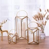 Outdoor standing plant&candle garden lantern // Wedding favors geometric glass ramadan japanese garden lantern