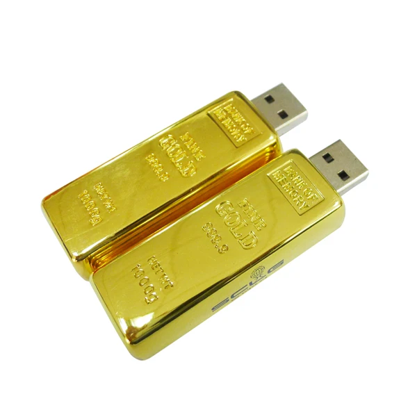 

Metal Gold Bar USB Flash Drive 2.0 3.0 1GB 2GB 4GB 8GB 16GB 32GB 64GB Pendrive Creative Gift USB Memory Stick
