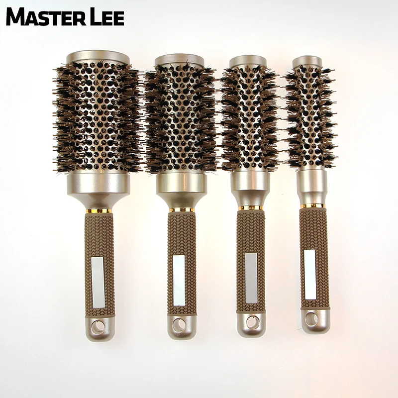 

Masterlee Brand popular Golden Ceramic brush Boar Bristle brush Curling Hair Brush, Gold