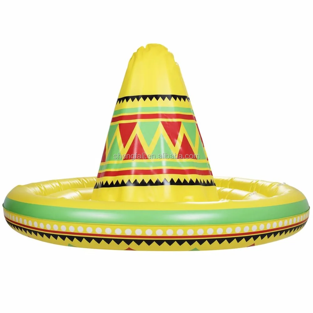 
Giant yellow PVC inflatable sombrero hat for party 