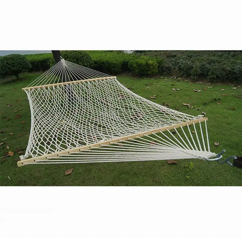 2018 hot sale Deluxe new cotton rope hammock nylon mesh net hammock