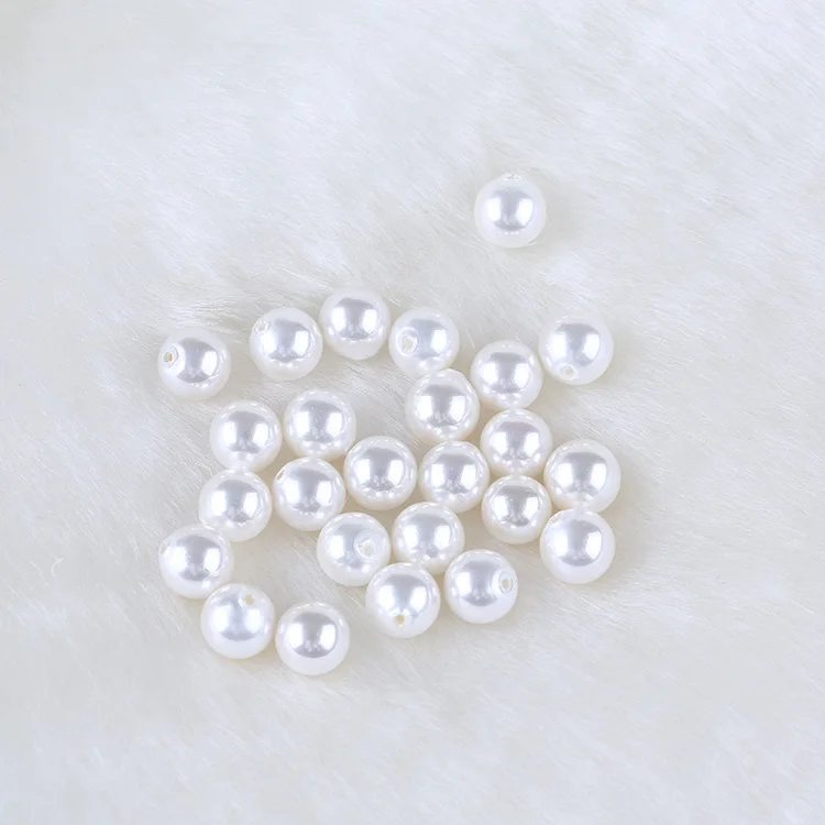 
8mm Customize White Color Shell Pearl Bead with Half Drill 