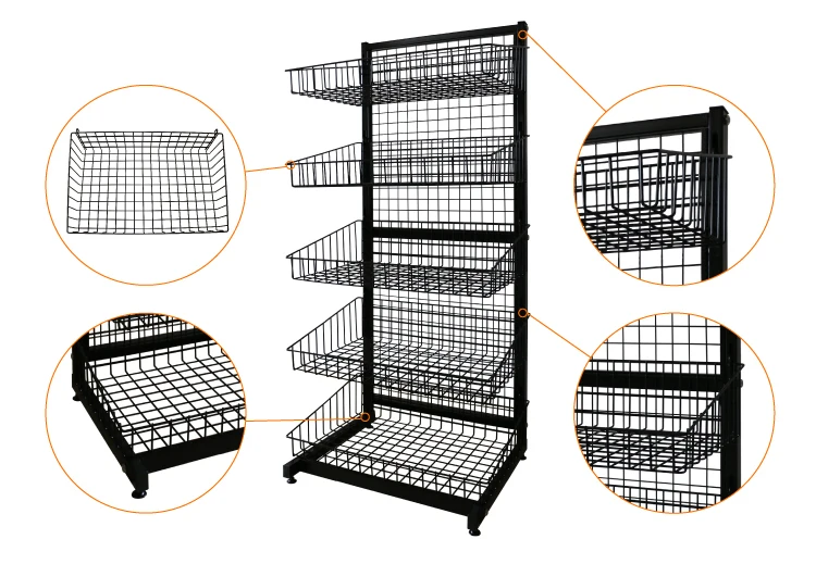 Wire Mesh Basket Supermarket Display Shelf Stand System Buy Stand