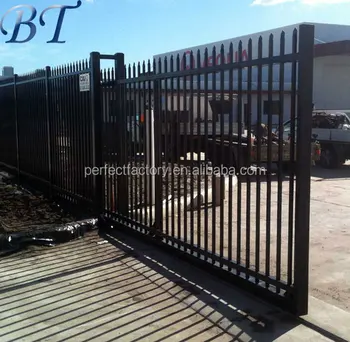 Custom Made Garden Automatic Security Sliding Gates / Steel Sliding