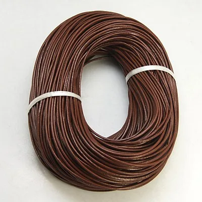 

PandaHall 2mm SaddleBrown Cowhide Leather Jewelry Cord