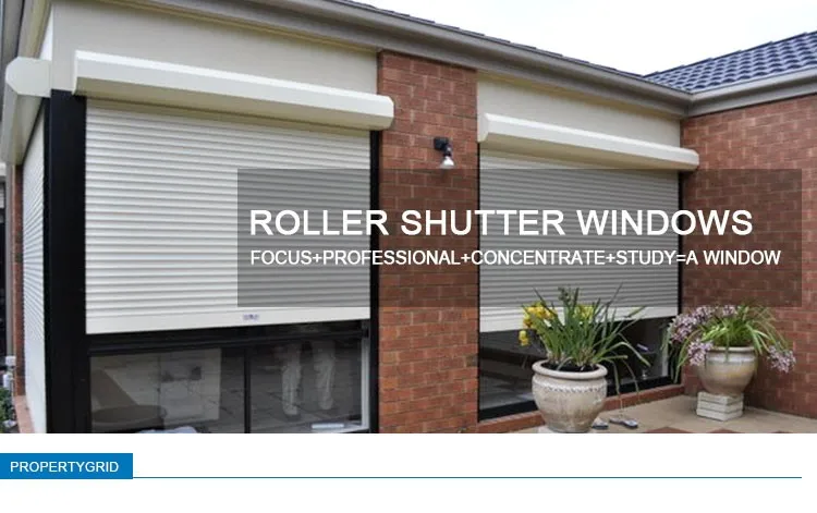 Outdoor Semi-Industrial Aluminum Roller Shutter Window