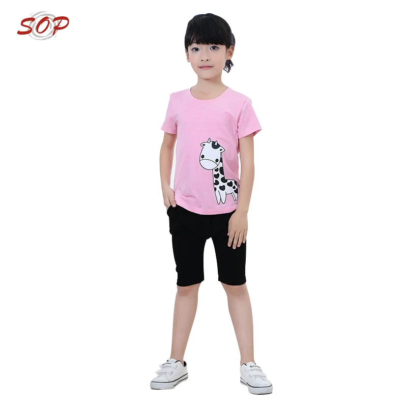 Camiseta Y Pantalones Para Niños,Conjuntos De Algodón Para Niñas,Ropa  Infantil De Moda Para Adolescentes - Buy Conjunto De Ropa Para Niños De Moda ,Conjunto De Niñas Adolescentes Encantadoras,Conjuntos De Niñas 100%  Algodón Encantadoras