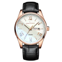 

Hot sale leather strap mens watches custom logo alloy case wrist watch