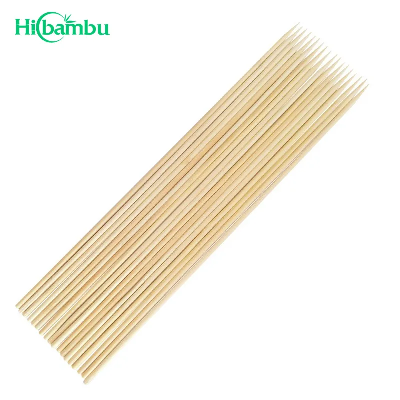 

BBQ round bamboo sticks and skewers bamboo bbq, Natural color