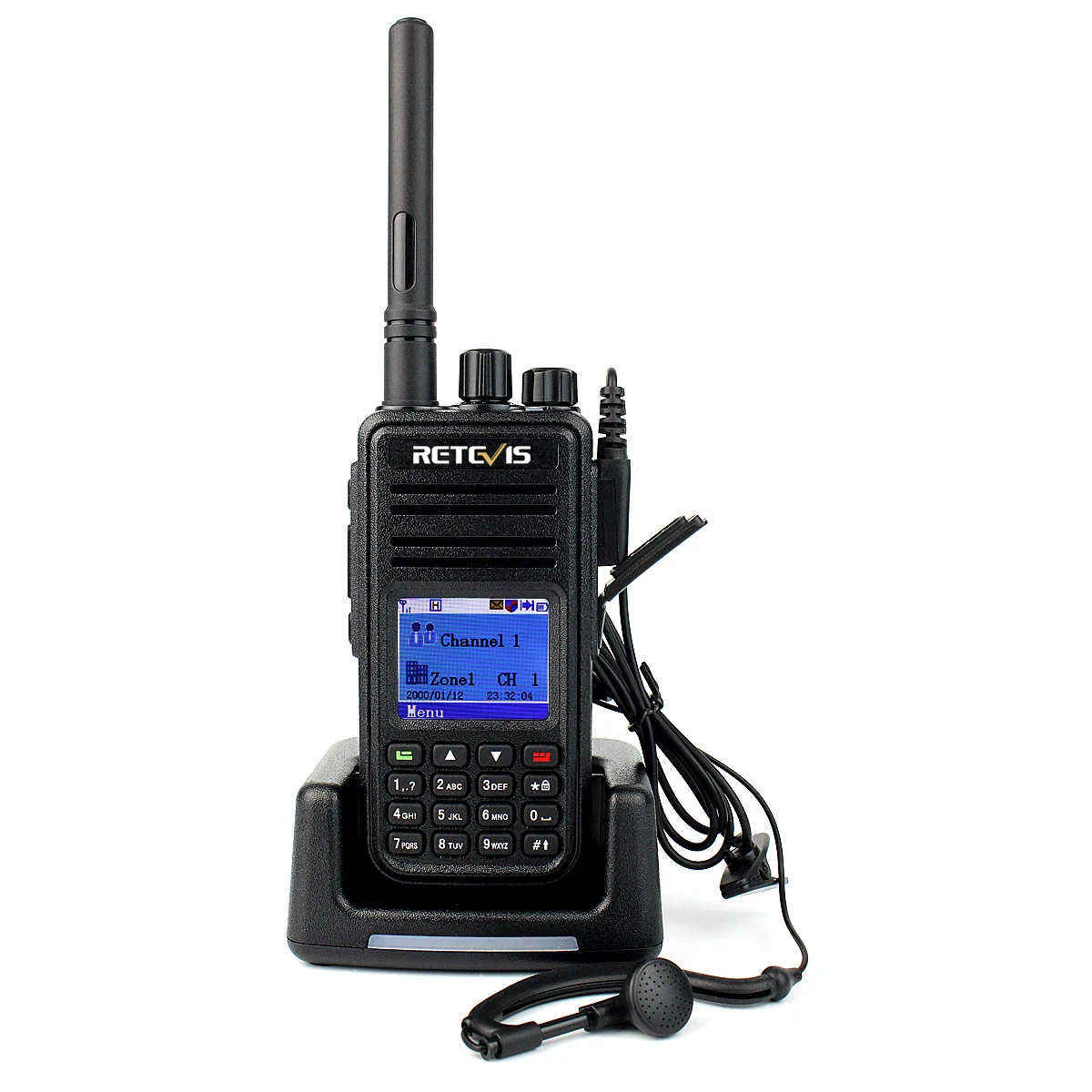 

Retevis RT3 DMR Digital/Analog Walkie Talkie Wireless UHF/VHF 1000CH 2000mAh VOX Handheld Two Way Radio with Earpiece