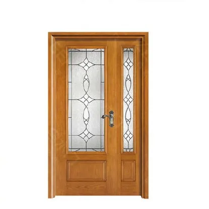 
MDF wood special figure tempered glass hotel office door 