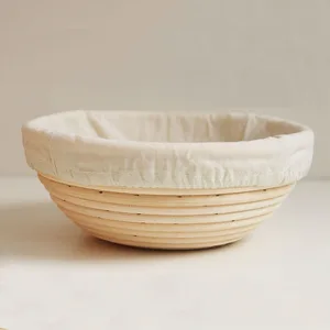 8 inch Natural rattan cane round  bread banneton proofing basket