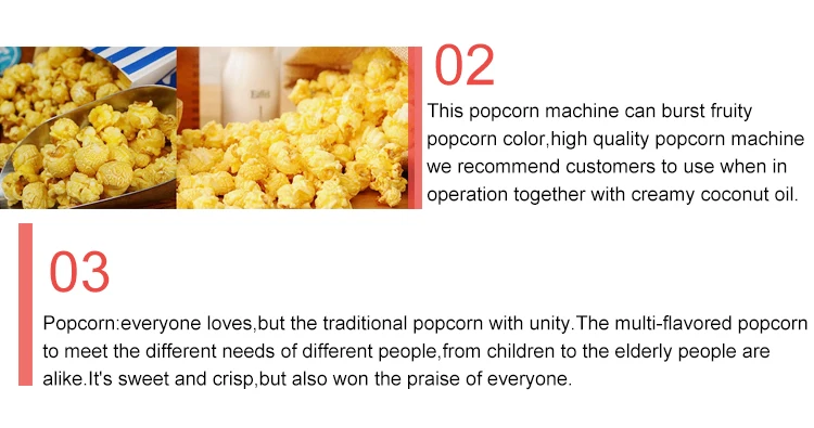  Excellent Non-stick Long Life Time Good Warranty Vending Mirror Sheet Commercial Stainless Steel Popcorn Machine
