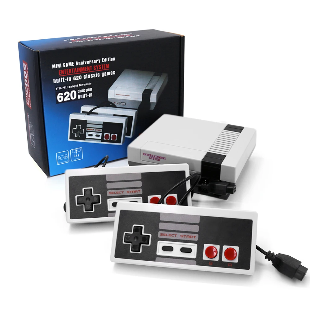 

Classic edition TV Handheld Mini Video Game system Console 620 game console, White
