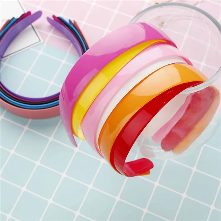Colorful 2.5 Cm Wide Hair Band With Teeth Plastic Headbands For Women
