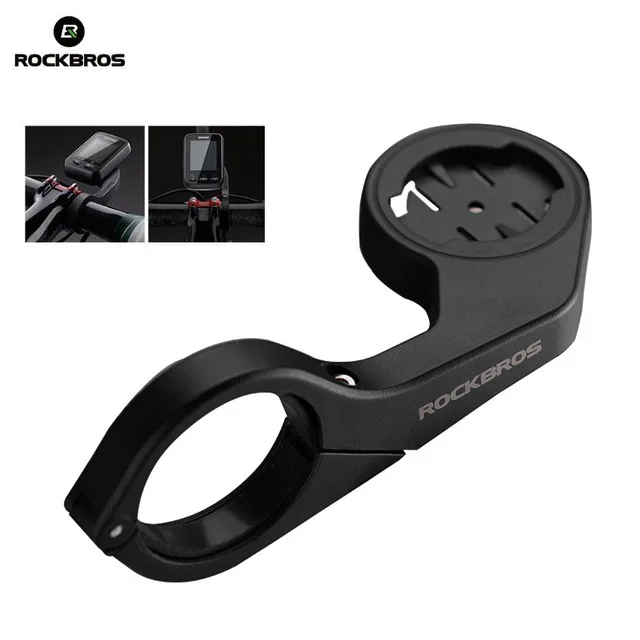 

ROCKBROS 31.8 mm Bicycle Computer Holder GPS Road MTB Bike Handlebar Extended Bracket Mount Out Front Bike Accessories Adapter, Black