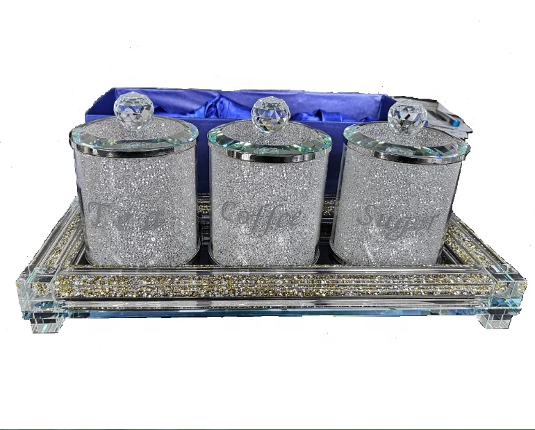 

CLEAR CRYSTAL GLASS SQUARE MIRROR OR CLEAR EFFECT TRAY WITH DIAMOND