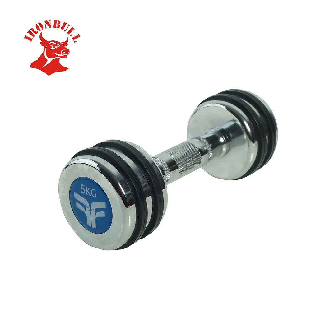 Stainless Steel Chrome Dumbbell with rubber ring