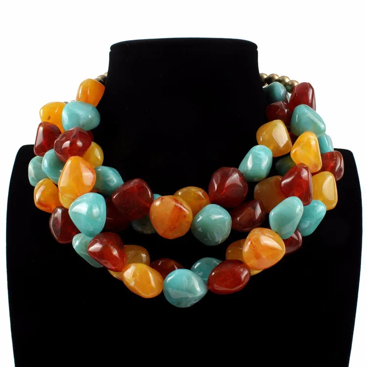 

Manufacturer wholesale customizationt dainty leather gem stone necklace