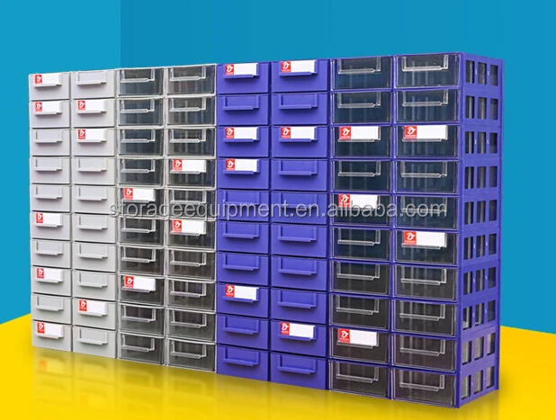 Almacén apilable de plástico cajones de almacenamiento-Cajas y