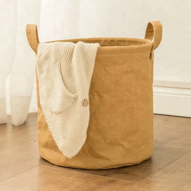 

Fashion Durable Kraft Laundry Basket Multifunction Home Toy Cosmetic Bag, Customized