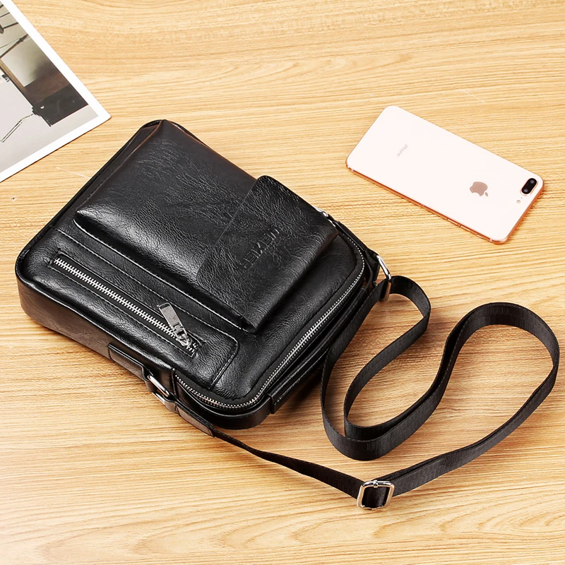 Shoulder Crossbody Bags Man Leather Bag For Men PU Leather Male