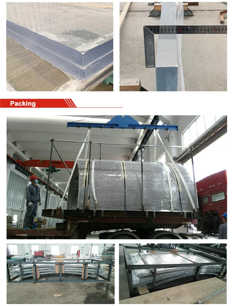 high quality outdoor 50 mm thick acrylic laser cabinet swimming pool acrylic window sheet