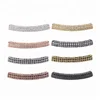 Wholesale Jewelry Findings CNC Setting CZ Micro Pave Metal Spacer Beads Loose Tube Curved Beads