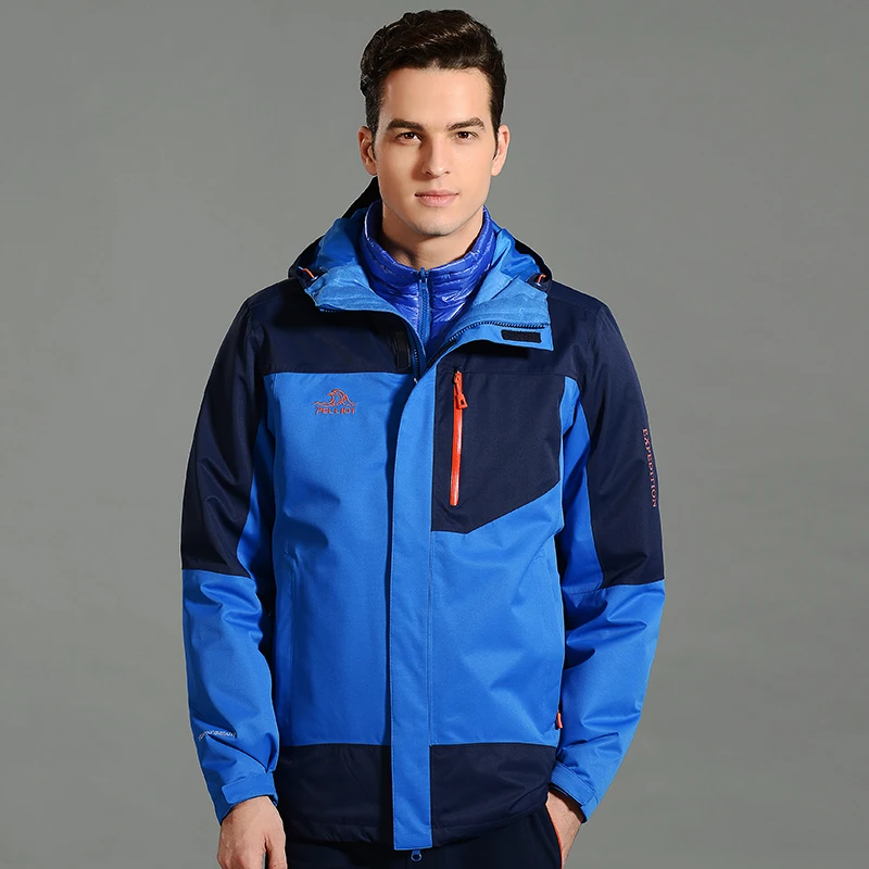 
Fashion Contrast Design Winter Seam Sealed Coat Men Waterproof 3 in 1 Down Jacket 
