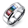 wholesale alibab jewelry fashion rings 316L stainless steel changing color mood ring