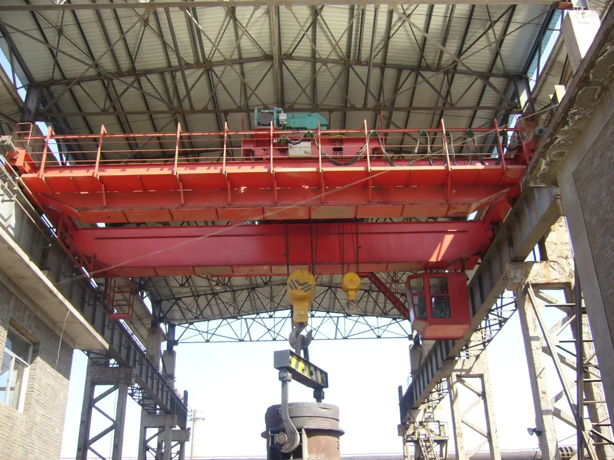 steel plant casting double girder foundry bridge crane