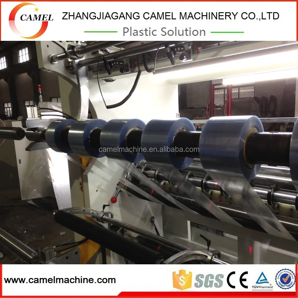 Slitting and rewinding machine