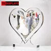 Clear acrylic desktop heart-shaped photo frame display stand holder logo block sign holder