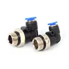 SNS SPL-G Series pneumatic one touch L type 90 degree male elbow G thread air tube plastic quick fitting with seal ring