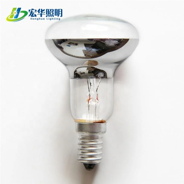 R50 E14 40w 360 degree mushroom shape incandescent reflector lamp bulb