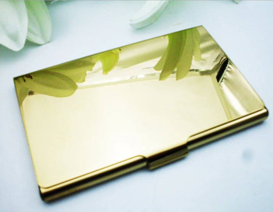 

Wholesale good price stainless steel gold pocket business card holder