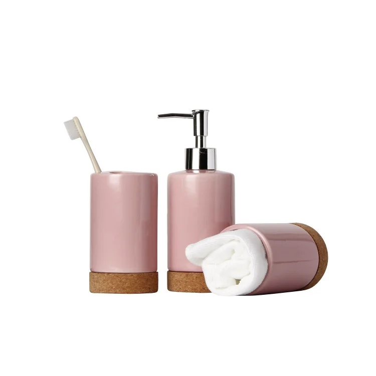 

Factory wholesale OEM new item 2021 soap dish toothbrush holder dispenser tumble bathroom set 3 piece, As photo/customized