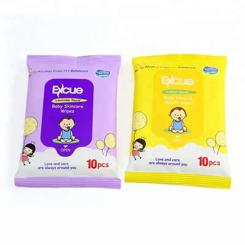 

Soft Touch Alcohol Free Disinfecting Single Sachet Baby Cleaning Wet Water Wipes China supplier