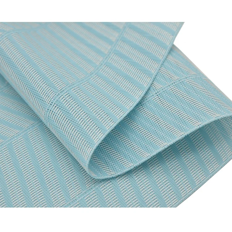 Pvc Square Placemat Custom Cork Blue Table Mat Blue White Placemat For