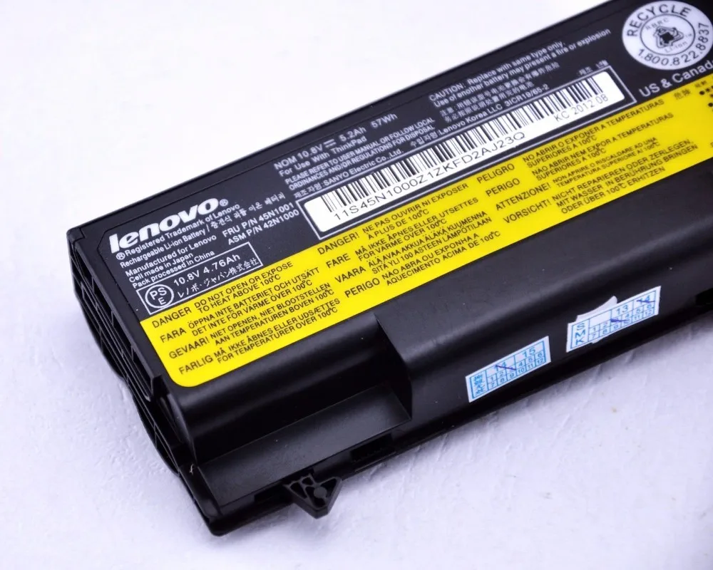 N V Wh Cell Genuine Laptop Battery For Lenovo Thinkpad T Laptop Battery