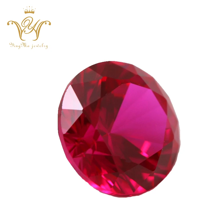 Wholesale Round Brilliant Cut Red 5# Ruby Stone - Buy Ruby Stone,5